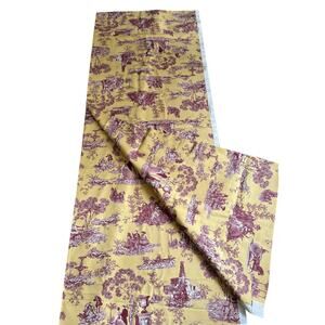 Waverly Horse Carriage Toile Home Decor Fabric 4 yards Cottage Core Red Yellow